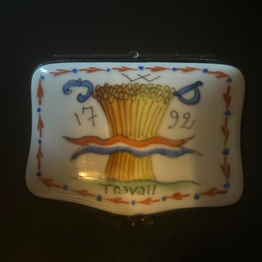 Rare French Porcelain Petite Trinket Box